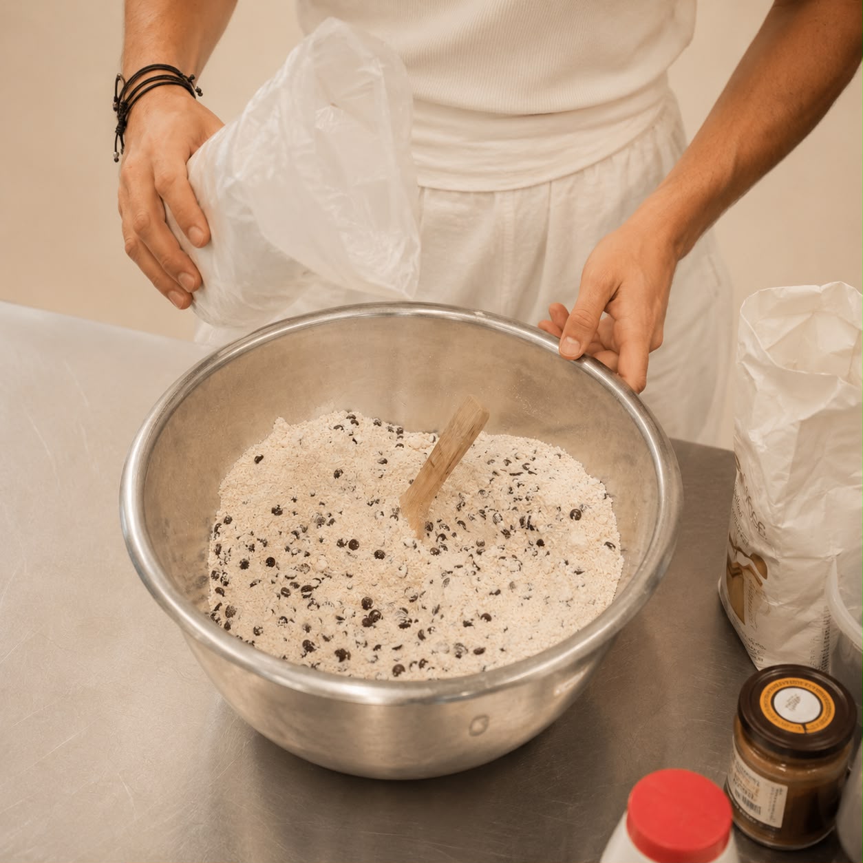 Mixing MOLTO cookie ingredients