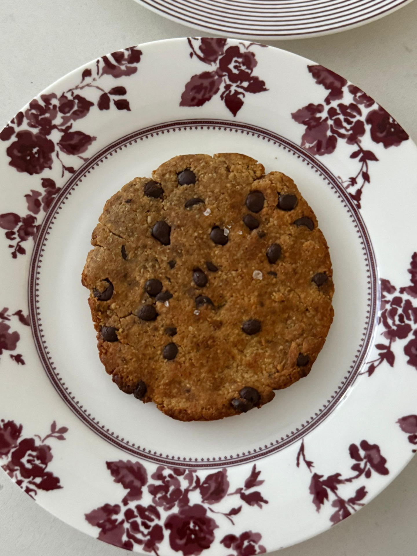 MOLTO cookie on a floral plate